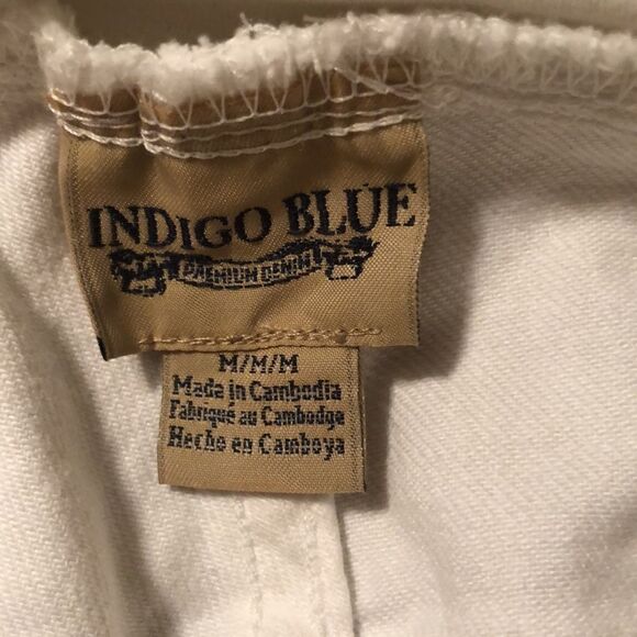 Indigo Blue 10 White Maternity Cropped Jeans - Picture 9 of 11